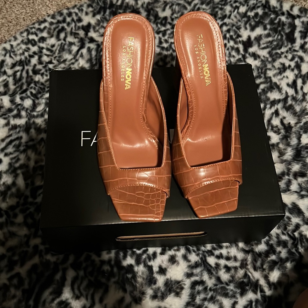 Animal print mules